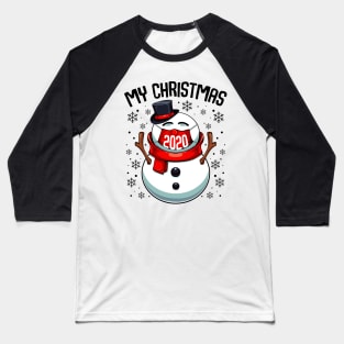 Christmas Snowman Baseball T-Shirt